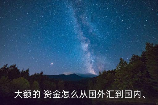  大額的 資金怎么從國(guó)外匯到國(guó)內(nèi)、