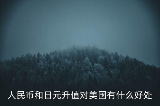 人民幣和日元升值對(duì)美國有什么好處