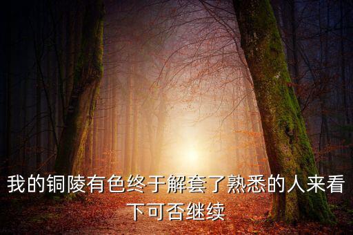 銅陵有色為什么停牌，銅陵有色停牌復牌后股價從10幾元到3元多