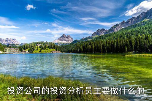 投資分析師做什么，投資分析師是什么職業(yè)