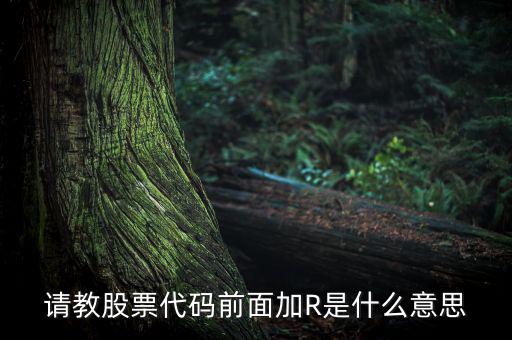 股票r是什么意思，r股票代表什么