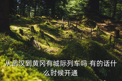 武漢至黃岡城際鐵路什么時(shí)候通車，從武漢到黃岡有城際列車嗎 有的話什么時(shí)候開通