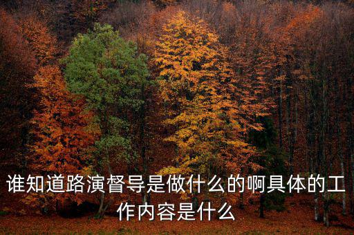 上證路演中心干什么的，誰(shuí)知道路演督導(dǎo)是做什么的啊具體的工作內(nèi)容是什么