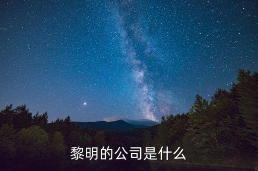 招商財(cái)富是什么公司，黎明的公司是什么