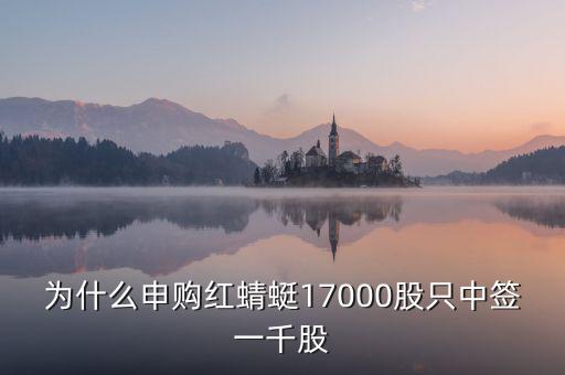 紅蜻蜓股票為什么不行，為什么申購紅蜻蜓17000股只中簽一千股