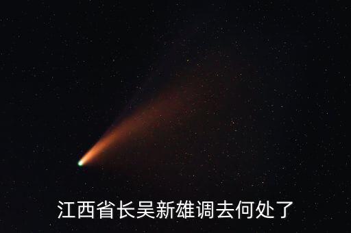 吳新雄什么時候退休，江西省長吳新雄調去何處了
