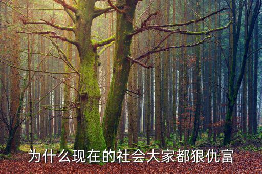 為什么大家都仇富，為什么現(xiàn)在的社會大家都狠仇富