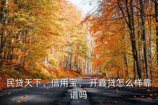 民貸天下、信用寶、 開鑫貸怎么樣靠譜嗎