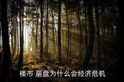  樓市 崩盤為什么會經濟危機