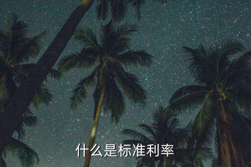 利率屬于什么指標(biāo)，什么是標(biāo)準(zhǔn)利率