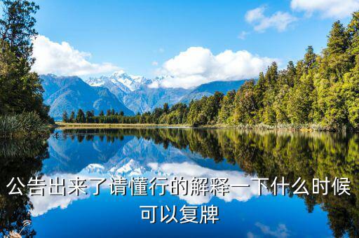 銀之杰股票什么時候復(fù)牌，什么時候復(fù)牌我要出來