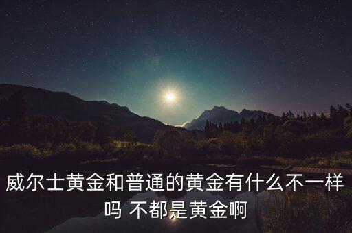 威爾士黃金為什么貴，為什么金子值錢呢