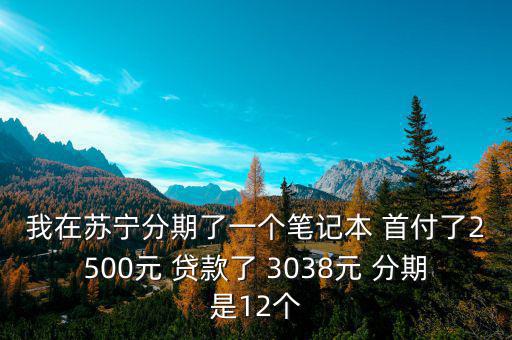 蘇寧三零分期什么意思，我在蘇寧分期了一個(gè)筆記本 首付了2500元 貸款了 3038元 分期是12個(gè)