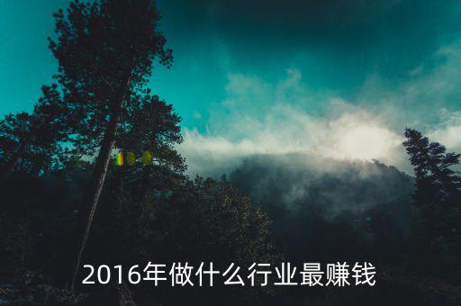 2016賺錢的行業(yè)是什么，2016年做什么行業(yè)最賺錢