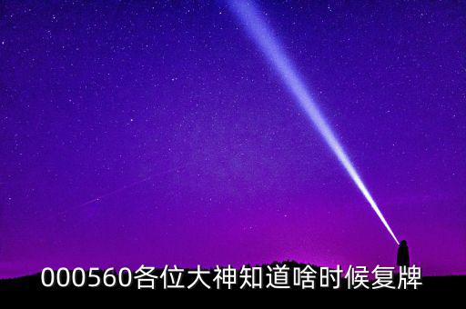 華東數(shù)控什么時候復牌，000560各位大神知道啥時候復牌
