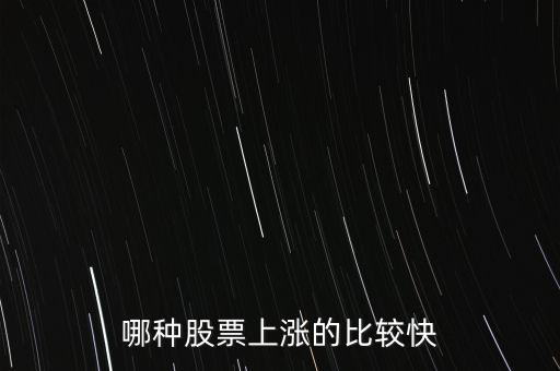 什么股票漲的快，哪種股票上漲的比較快