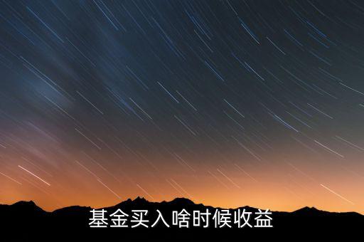 認(rèn)購的基金什么時(shí)候有收益，基金買入啥時(shí)候收益