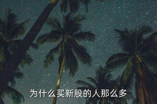 為什么買(mǎi)新股的人那么多