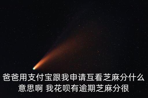 芝麻分互看有什么意思，互看芝麻分有什么好處