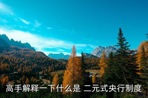 什么是二元體制，什么是二元制
