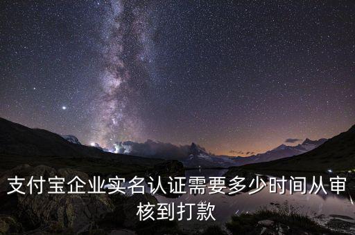 融業(yè)網(wǎng)什么時候立案，支付寶企業(yè)實名認(rèn)證需要多少時間從審核到打款