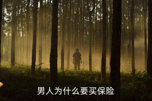 男人為什么買保險，男人買保險的理由