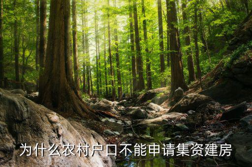 為什么現(xiàn)在不能集資，為什么農(nóng)村戶口不能申請(qǐng)集資建房