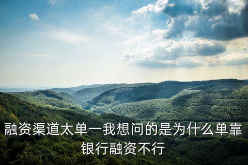 為什么不能單靠銀行融資，中國農(nóng)業(yè)銀行為啥不能簽約融資融券信用擔(dān)保賬戶