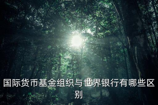 雍和金融是什么，國際貨幣基金組織與世界銀行有哪些區(qū)別