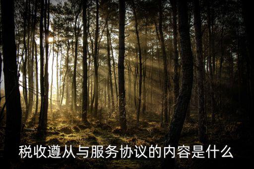 什么是稅收遵從，稅收遵從與服務(wù)協(xié)議的內(nèi)容是什么