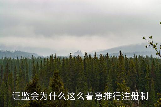證監(jiān)會(huì)為什么這么著急推行注冊制