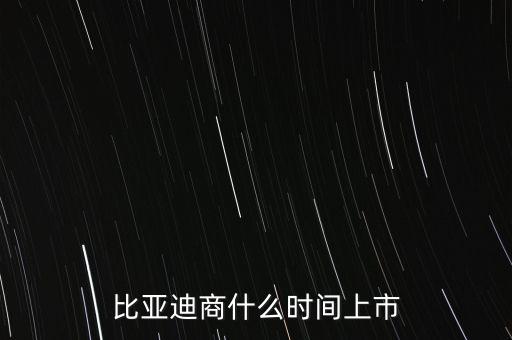 比亞迪什么時候上市，比亞迪商什么時間上市