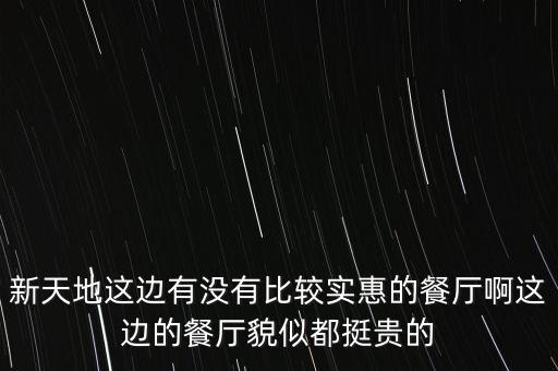 東方新天地都有什么餐廳，新天地這邊有沒(méi)有比較實(shí)惠的餐廳啊這邊的餐廳貌似都挺貴的