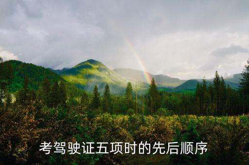 學(xué)駕駛五項進度什么安排的，考駕駛證五項時的先后順序