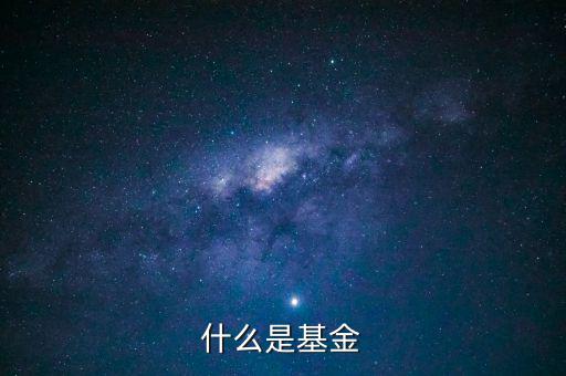 什么叫基金，基金什么意思