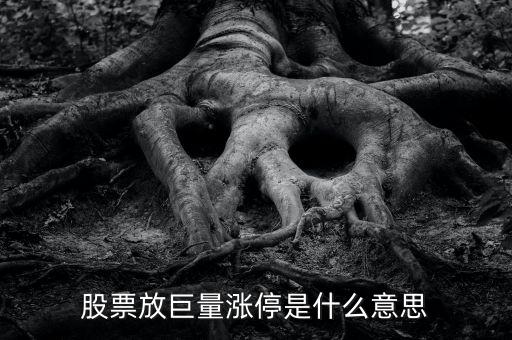 放巨量漲停意味著什么，放巨量拉漲停板說明什么