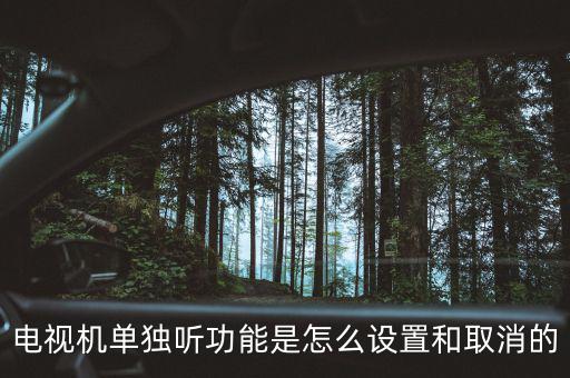 tcl電視單獨(dú)聽什么意思，電視機(jī)單獨(dú)聽功能是怎么設(shè)置和取消的