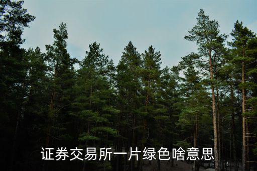 股票一片綠什么意思，股票綠了是什么意思么