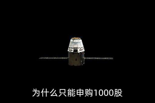 申購新股為什么只能申購1000股，為什么只能申購1000股