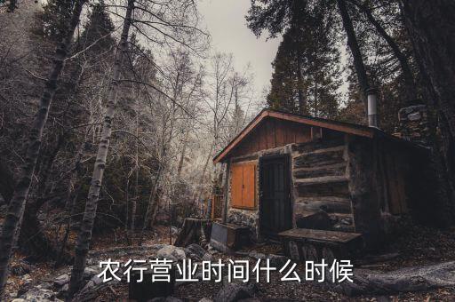 農(nóng)行什么時候上班，農(nóng)行上班時間