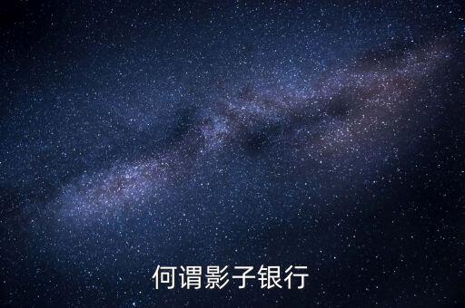 麥卡利對影子銀行的定義是什么，何謂影子銀行