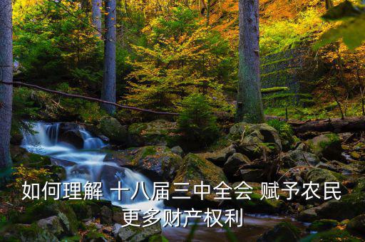 什么是農(nóng)民住房財產(chǎn)權(quán)，如何理解 十八屆三中全會 賦予農(nóng)民更多財產(chǎn)權(quán)利