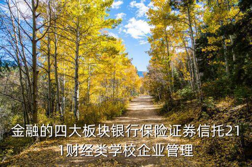 金融四大板塊是什么，金融一個(gè)有幾大板塊