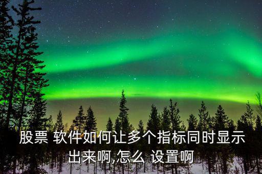  股票 軟件如何讓多個(gè)指標(biāo)同時(shí)顯示出來啊,怎么 設(shè)置啊