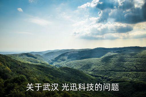 關于武漢 光迅科技的問題
