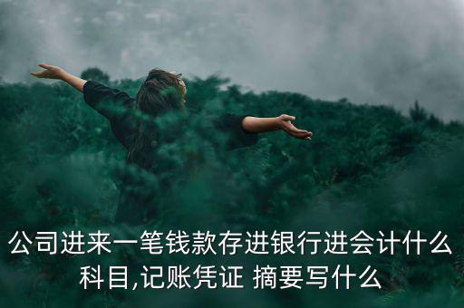 公司進(jìn)來(lái)一筆錢款存進(jìn)銀行進(jìn)會(huì)計(jì)什么科目,記賬憑證 摘要寫(xiě)什么