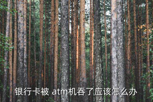銀行卡被 atm機吞了應(yīng)該怎么辦