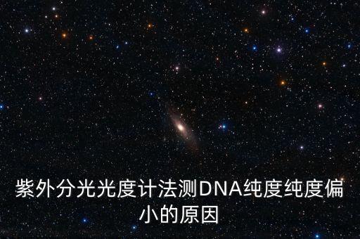 紫外分光光度計法測DNA純度純度偏小的原因