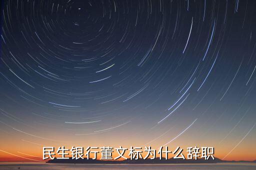 董文標現(xiàn)在是什么職務(wù)，民生銀行董文標為什么辭職