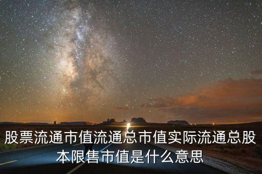 股票流通市值流通總市值實際流通總股本限售市值是什么意思